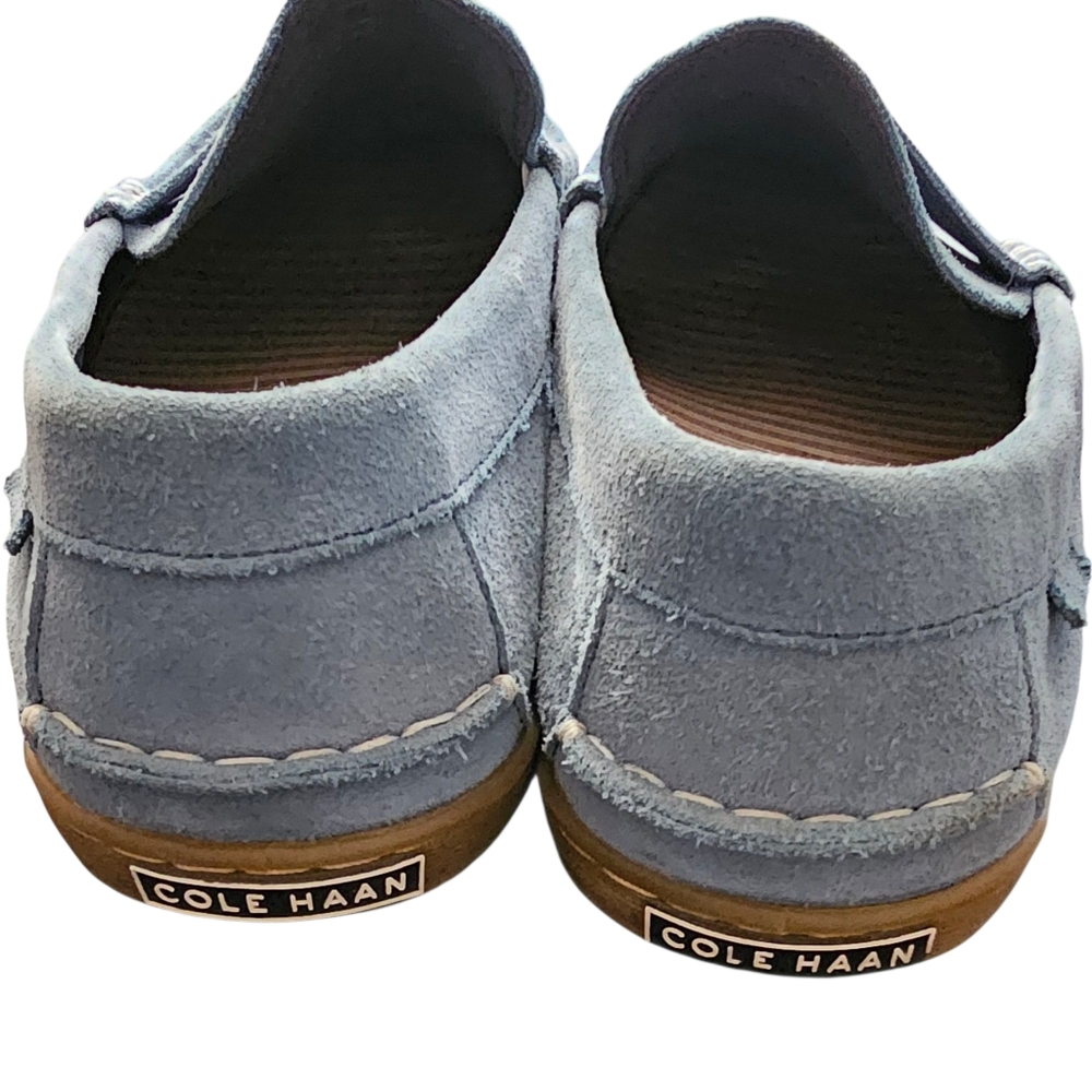 Cole Haan Grand.ØS Blue Suede Penny Loafers Men's 10.5 M EXCELLENT CONDITION - Picture 4 of 11